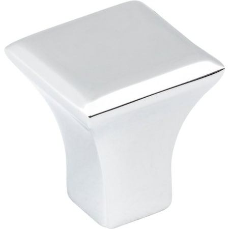 Jeffrey Alexander 7/8" Overall Length Polished Chrome Square Marlo Cabinet Knob 972S-PC